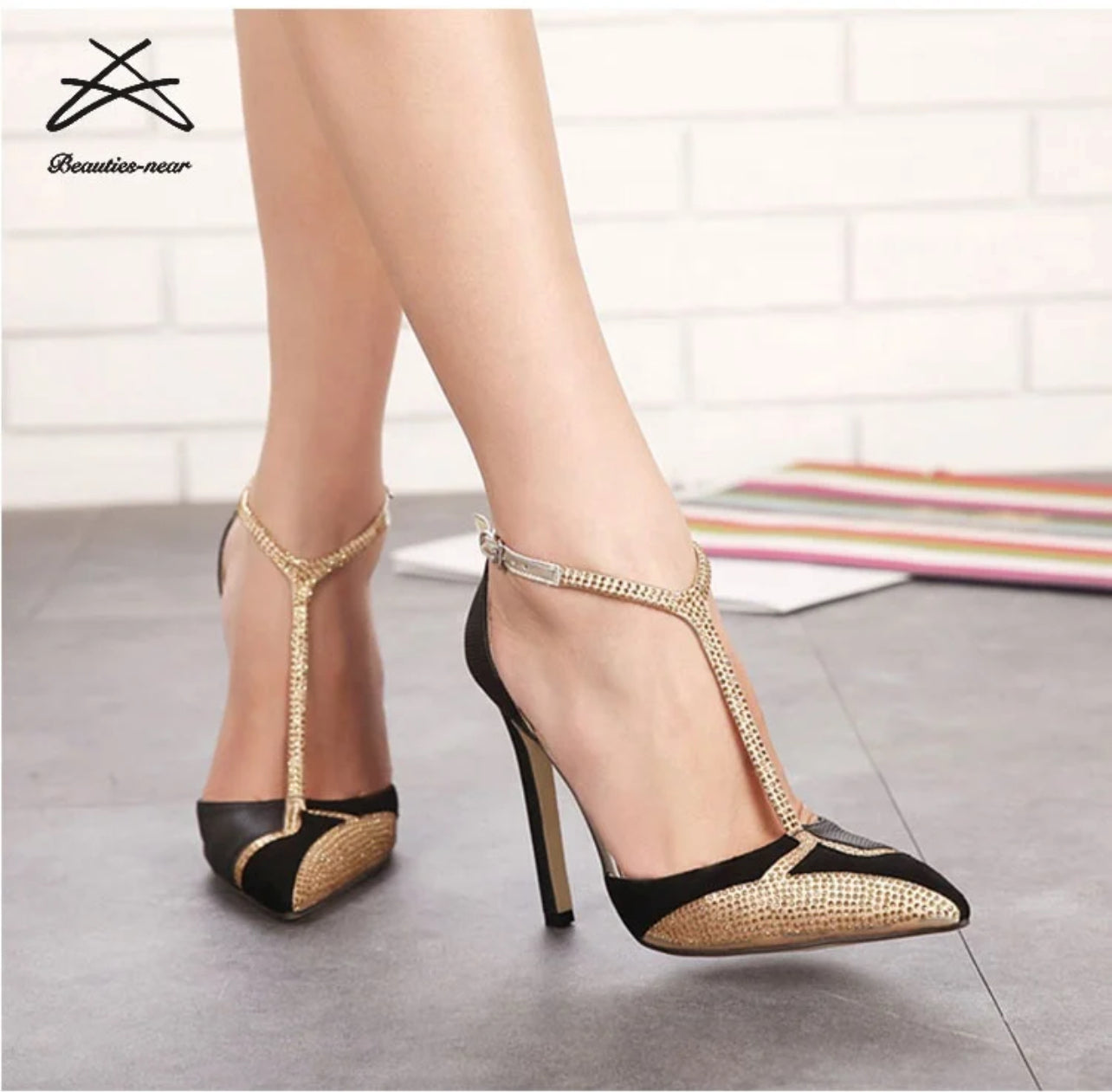 Fashion rivet women high heels