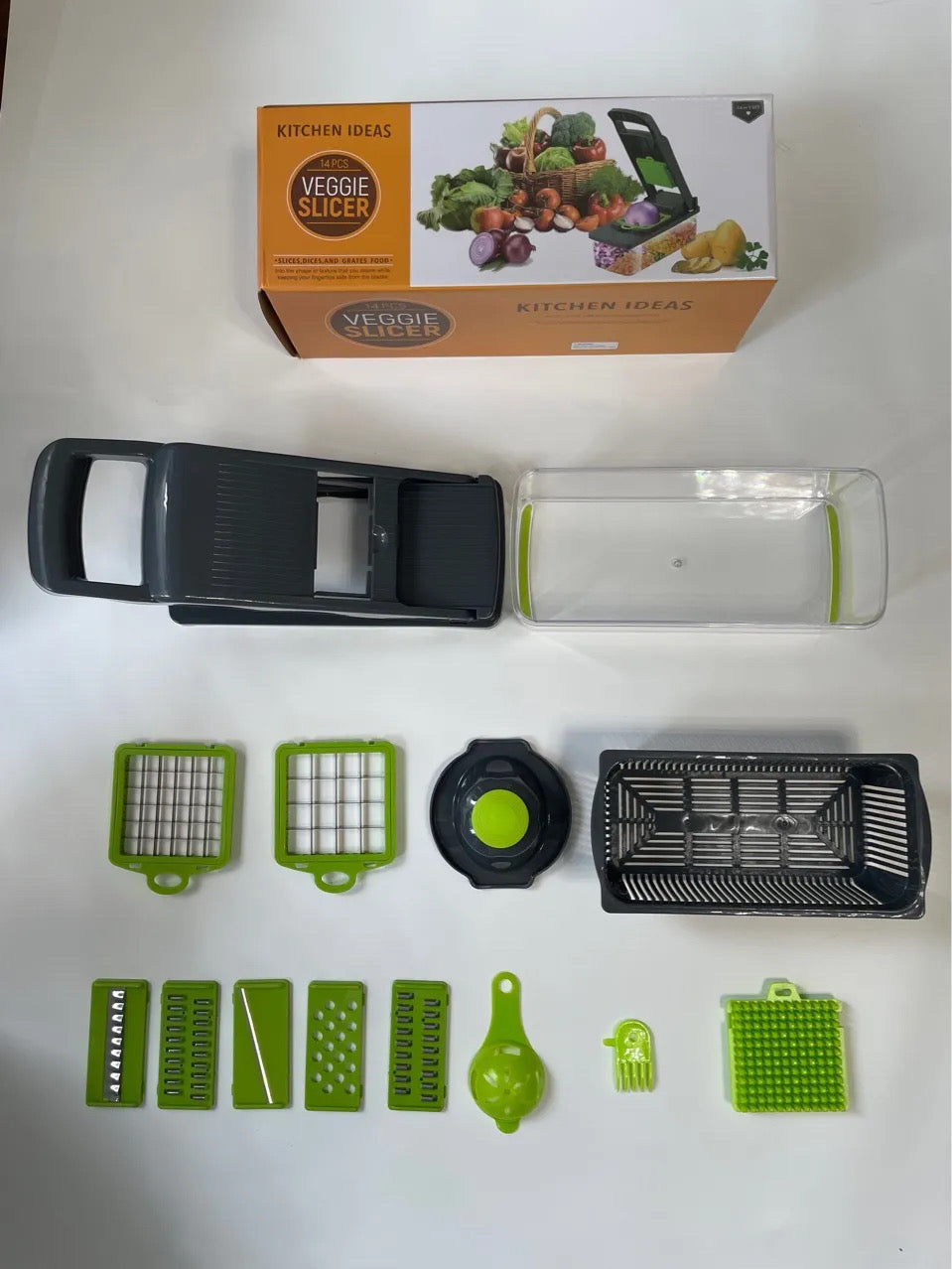 Trancheuse à Mandoline manuelle 14 en 1, hachoir à légumes, cuisine multifonctionnelle, oignon, coupe-légumes manuel