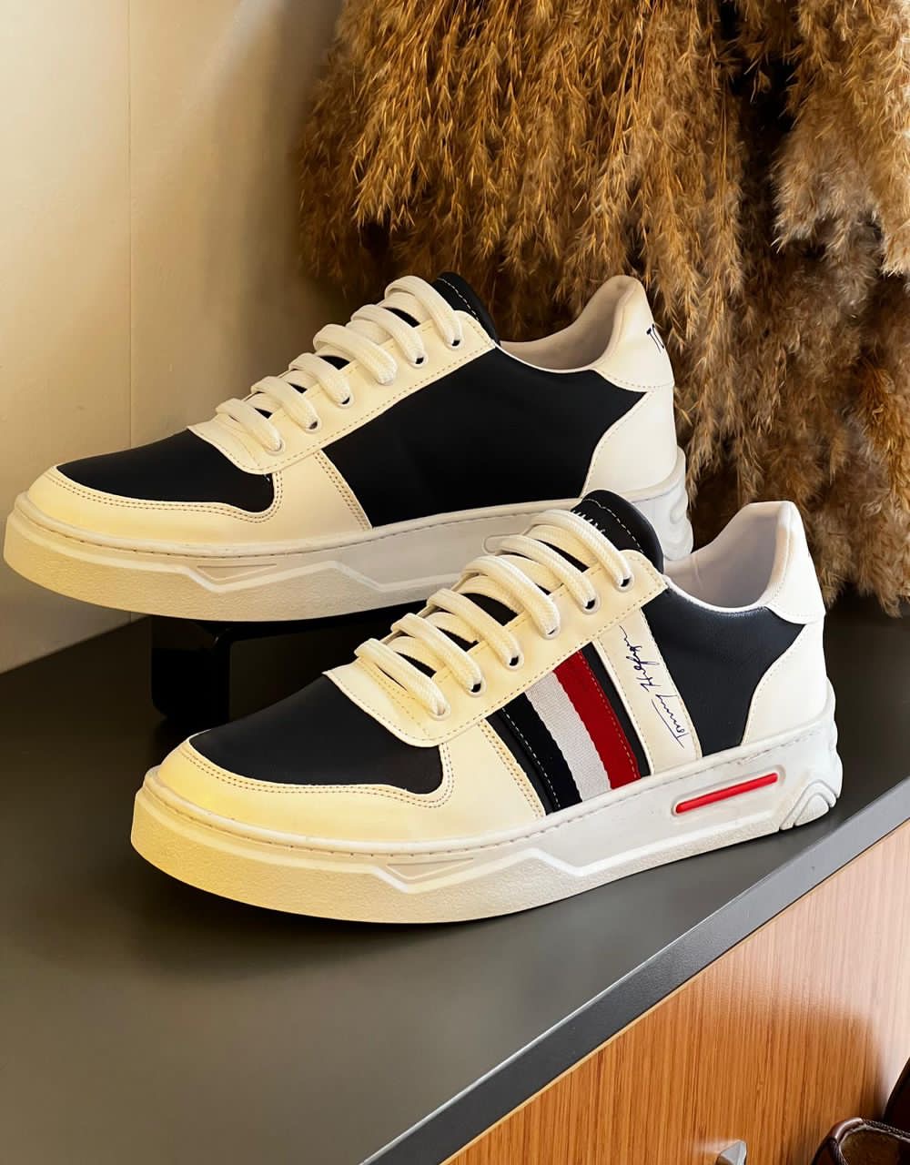 Blue white red Tommy sneakers
