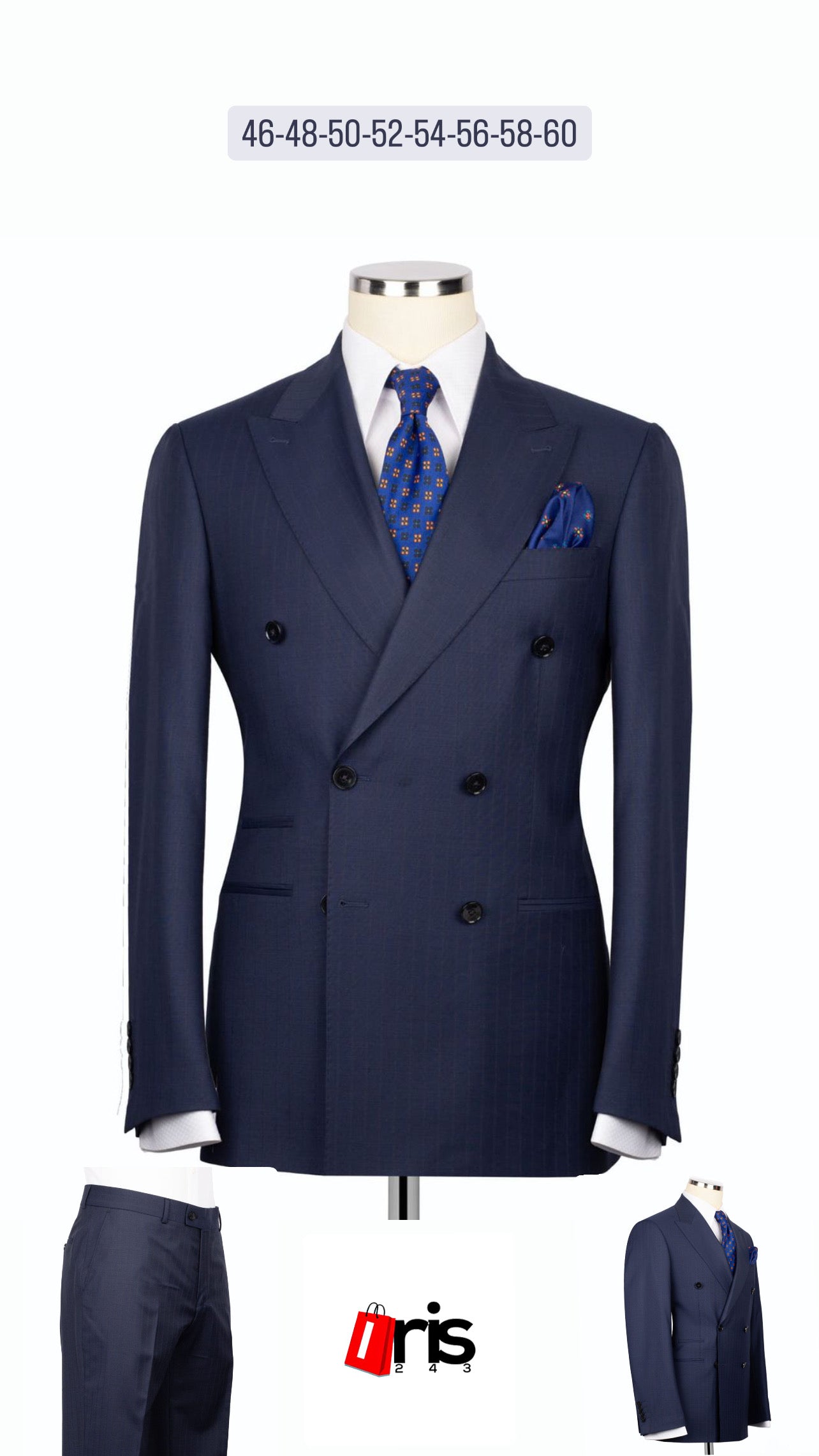 The blue Italian suit
