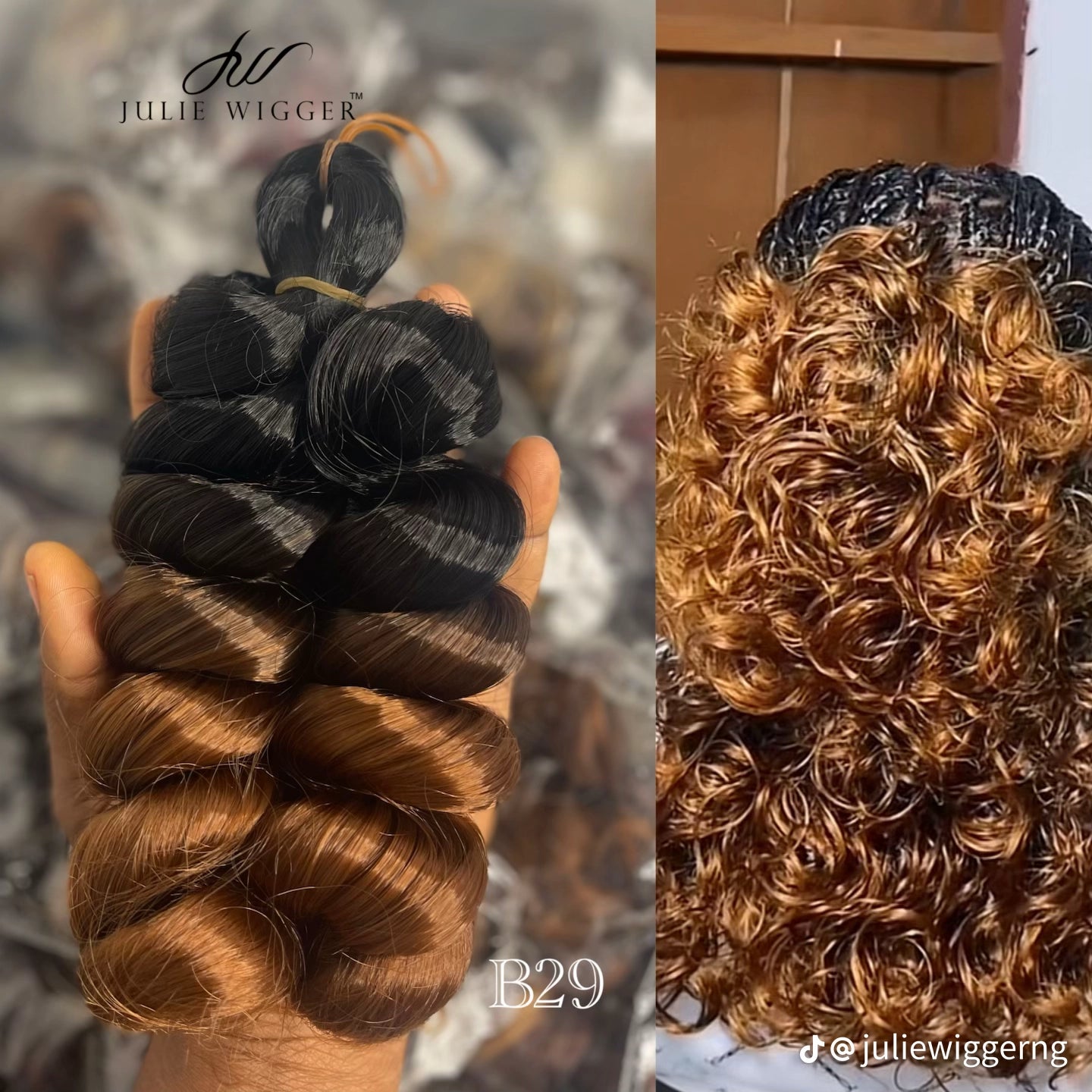 Iris Italy loose wavy curly braid