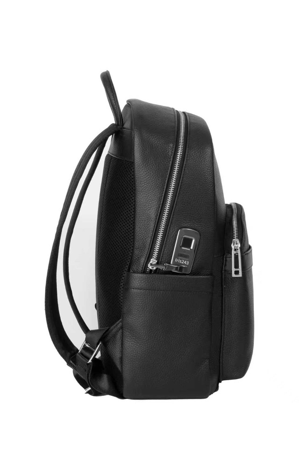 V2411 sac en cuir de veau avec déverrouillage par empreinte digitale contenant une puce gps