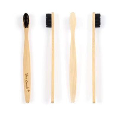 Brosse à dent en bambou souple noir biodégradable et écologique