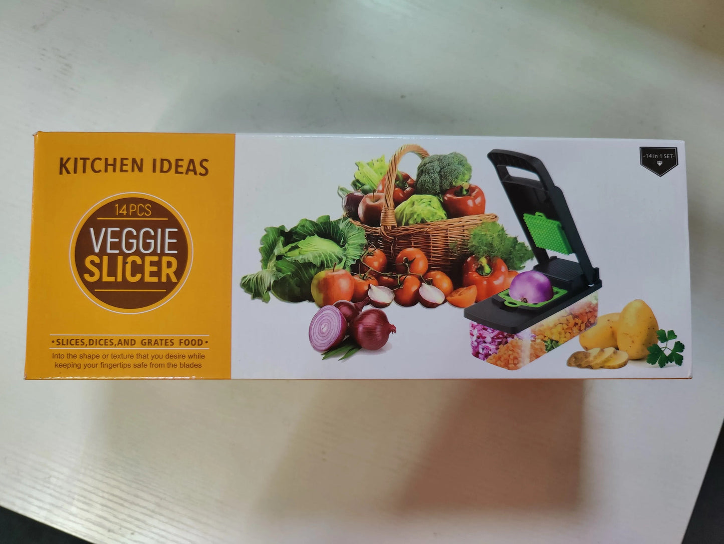 Trancheuse à Mandoline manuelle 14 en 1, hachoir à légumes, cuisine multifonctionnelle, oignon, coupe-légumes manuel