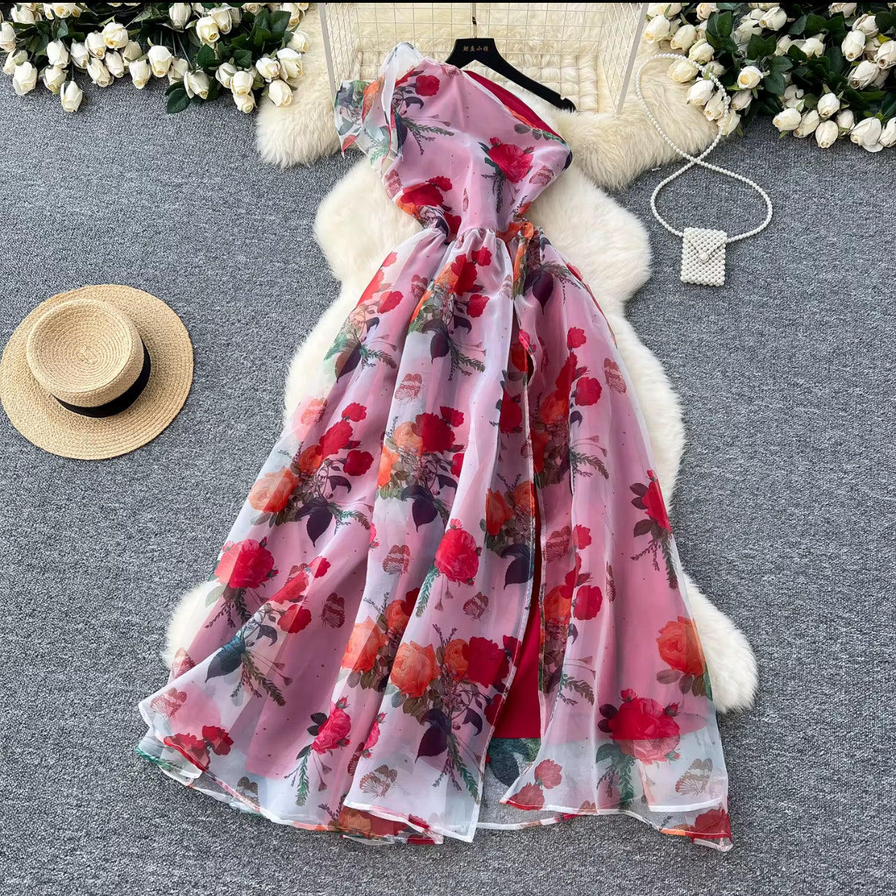 One shoulder long dress