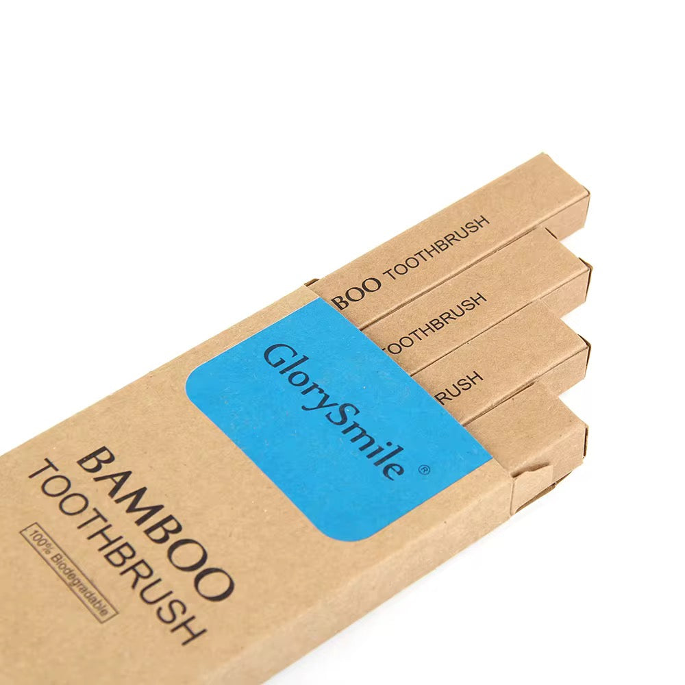 Brosse à dent en bambou souple noir biodégradable et écologique