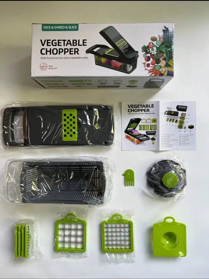 Trancheuse à Mandoline manuelle 14 en 1, hachoir à légumes, cuisine multifonctionnelle, oignon, coupe-légumes manuel