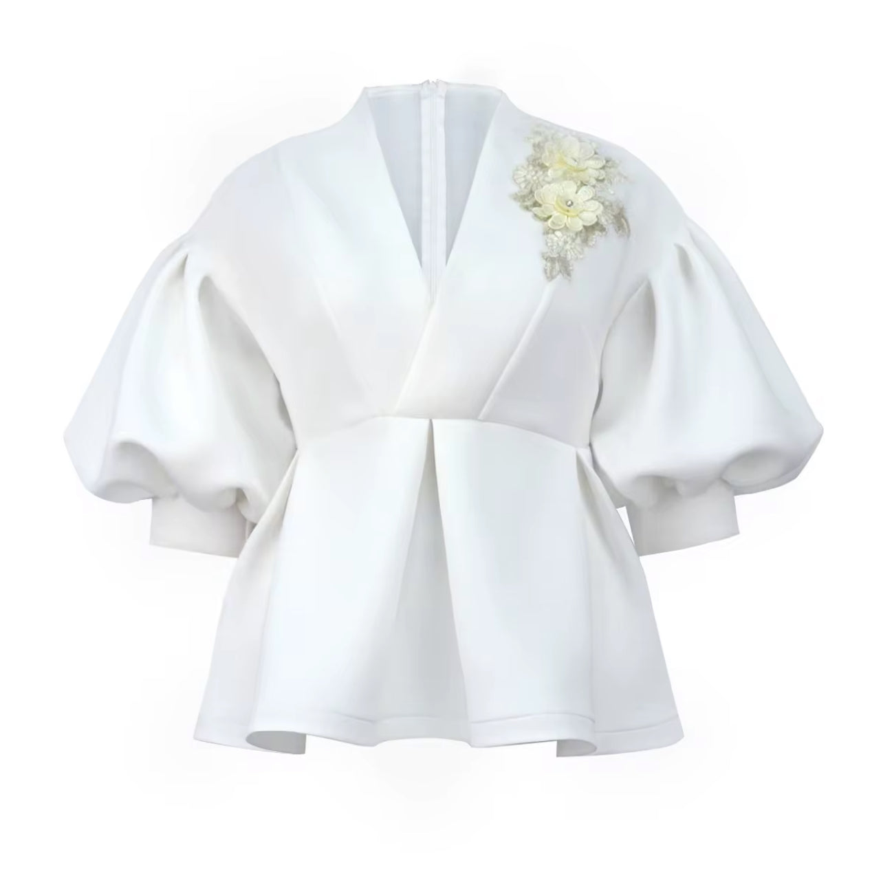 Blouse en col V AOMEI