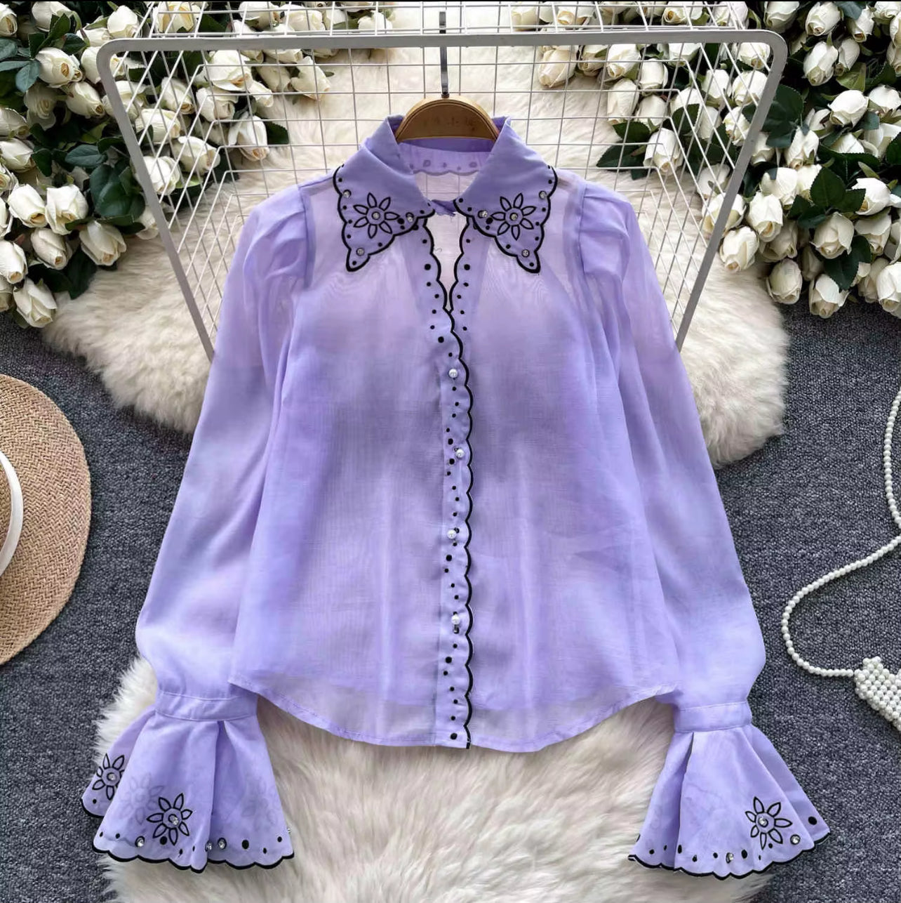 Blouse à manche évasé