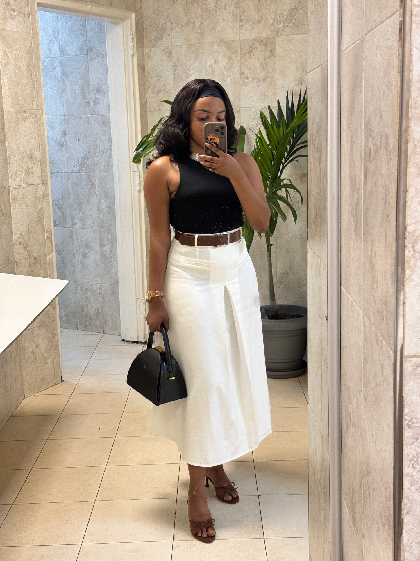 Jupe ZaBa en V avec ceinture