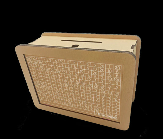 Tirelire en bois créative, décoration de bureau de chambre littéraire et fraîche ornements divers accessoires de boîte de rangement 10000$, 5000$ et 2000$