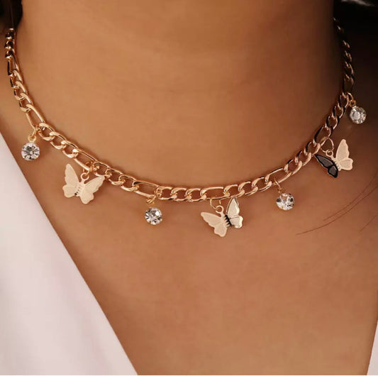 Collier Calista ras de cou avec strass