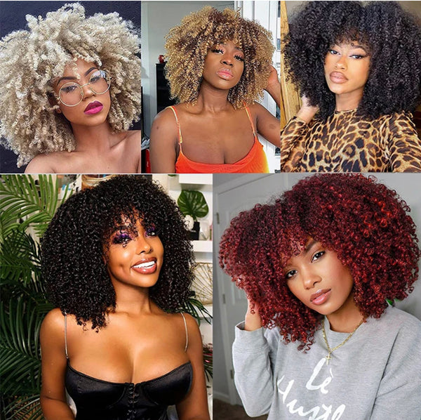 Afro curly synthetic wig 16 inch